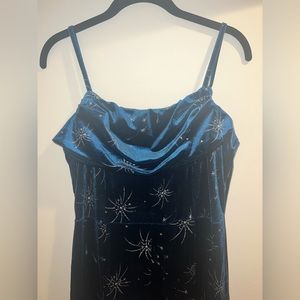 Velvet Star Pattern Wide Leg Jumpsuit